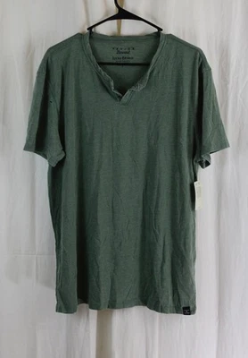 Camiseta Lucky Brand Para Hombres Venice Burnout Cuello Muesca Verde Talla Grande Foto 1 de 4