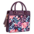 Forro de Biblia Mediano Bendecida, Tipo Cartera imitación piel, morado floral