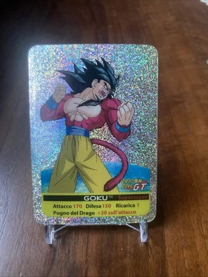 Goku Suspersayan Dragonball GT Lamincards Edibas Platino - Immagine 1 di 2