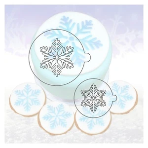 Patchwork Cutters Snowflake Stencils Cake Decorating Baking Christmas Winter - Picture 1 of 3