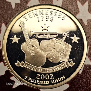 2002 S Silver Proof Tennessee State Quarter ~From Proof set ~90% Silver - Picture 1 of 2