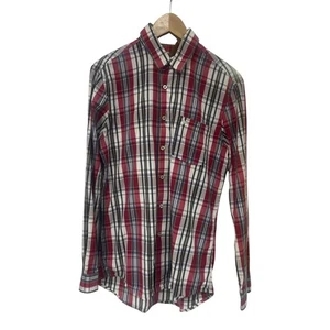 Jack Wills Shirt Long Sleeve Button Up Red White Blue Plaid Pattern Smart Size M - Picture 1 of 7