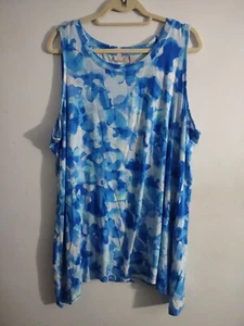 LOGO Layers Lori Goldstein Aquarell Tank Top Blue Sea 2X - Bild 1 von 5