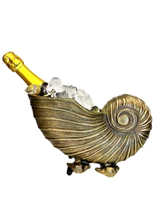 Wine Cooler Snail Shaped Ice Bucket Planter handmade Home decor Table top Bar - Picture 1 of 8