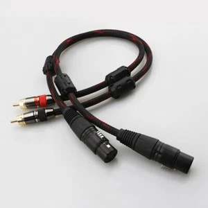 3 Fuß 2 XLR-Buchse auf 2 Cinch-Stecker Patchkabel - Dual XLRF auf Dual RCA Audiokabel - Bild 1 von 13