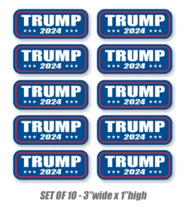 Trump 2024 stickers 10 pack American President election politic hard hat sticker - Picture 1 of 1