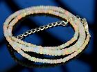 Ethiopian White Opal Beads Necklace October Birthstone Smooth Opal Beads