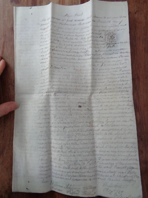 1818 VELLUM DOCUMENT DEED OF LANDS OF STOTFIELD & NOTLAIR TO CHARLES SCOTT ^ - Image 1 of 4