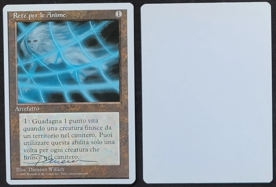 SIGNED MtG Magic D Willich Artist Proof _ Italian 4E Fourth _ SOUL NET _ 1/50! - Image 1 of 1