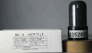 6SN7GT RCA Black Coated Glass Made in U.S.A Amplitrex AT1000 #1352026 - Picture 1 of 9