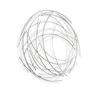 26 Silver Metal Abstract Round Hanging Wall Art Decor - Picture 1 of 3
