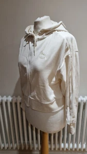 Puma Women's Ivory Velvet Zip Up Hood XS - Picture 1 of 14