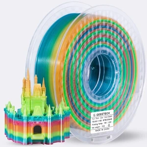 Geeetech PLA filamento stampante 3D 1,75 mm 1 kg sfumato multicolore PLA consumabile - Foto 1 di 7