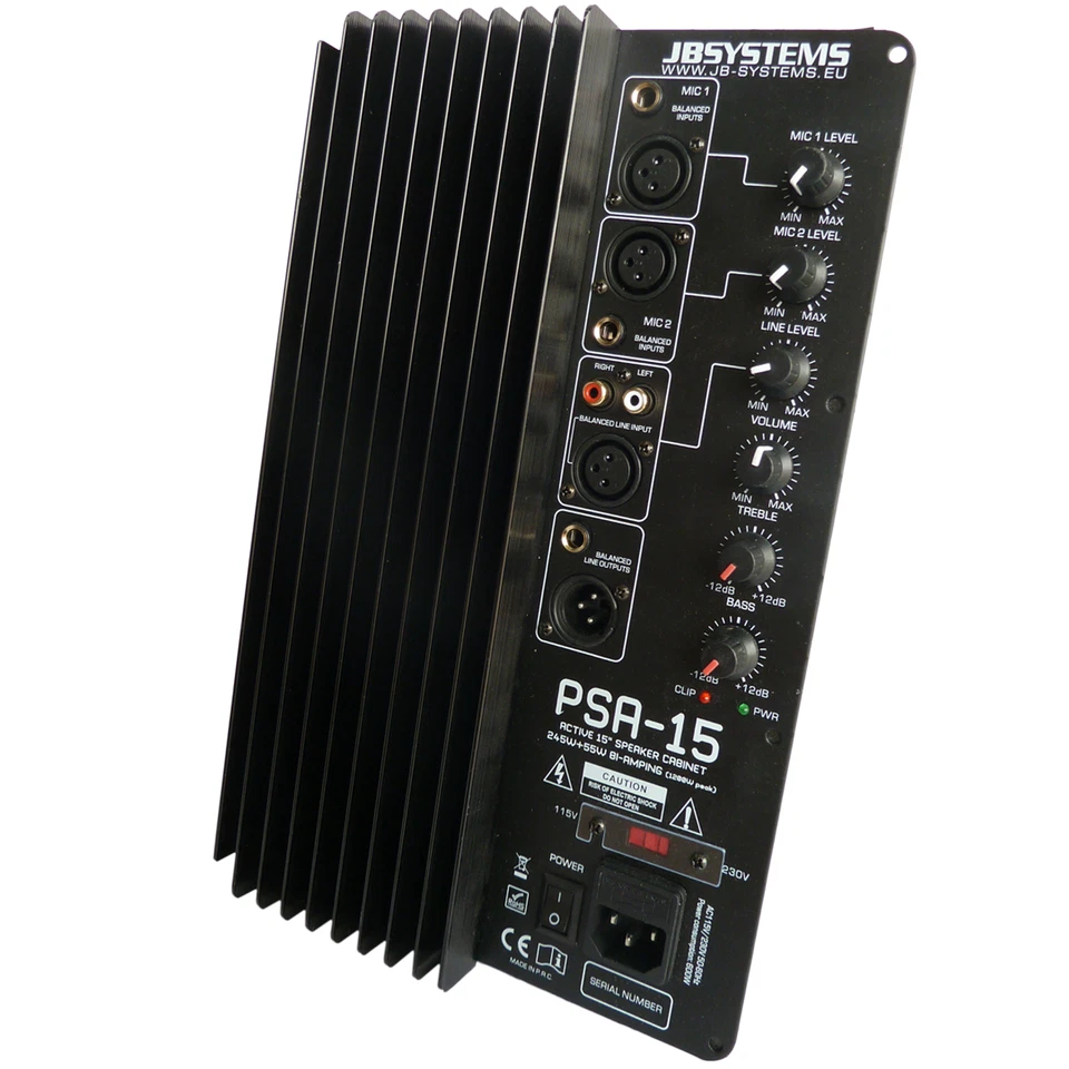 JB Systems Einbau Endstufe PA HIFI Aktivmodul Amp Amplifier 300W RMS Bi Amping  - Bild 1 von 4