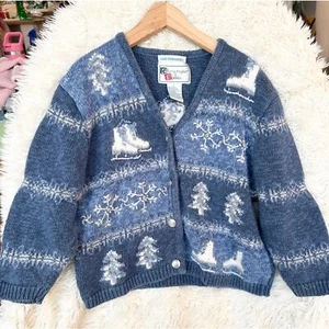 Christopher & Banks Winter Snowflake Cardigan Kids Large - Picture 1 of 7