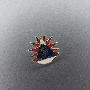 Lake Placid New York NY Mountain Lapel Hat Jacket Pin - Picture 1 of 2