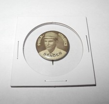 1910-12 Sweet Caporal Baseball Coin Pin Chief Bender Athletics Large Letter MINT