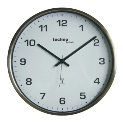 Technoline, WT 8900 Funk-Wanduhr, Ø 33cm, Metallrahmen  - Bild 1 von 2