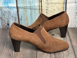 Amalfi by Rangoni Damen-Pumps braun Wildleder mit Absatz Größe 10M hergestellt in Italien - Bild 1 von 21