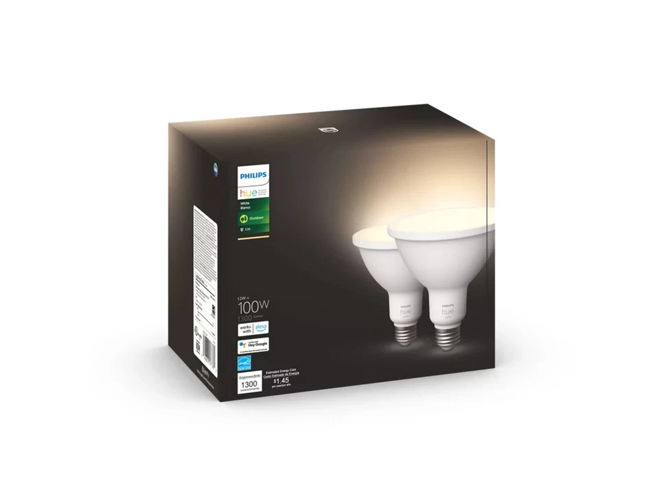 Philips Hue 476820 White Outdoor Bulbs E26/PAR38 2 Pack - Image 1 of 1