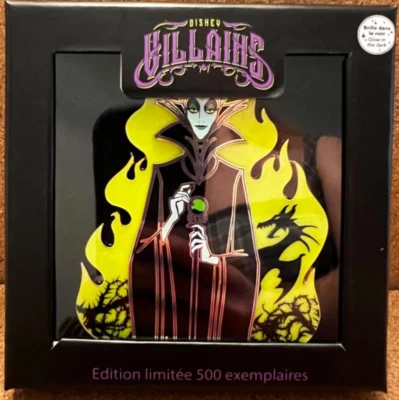 Disney DLP 2020 Villanos Maléfica Resplandor en la Oscuridad Jumbo LE 500 Caja Pin Foto 1 de 2