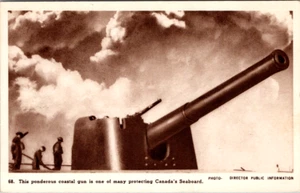 Postcard Military Coastal gun Protecting Canada's Seaboard - Picture 1 of 2
