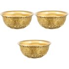  3 Pcs Gold Table Decor Wealth Bowl Cornucopia Ornament Vintage Treasure Basin
