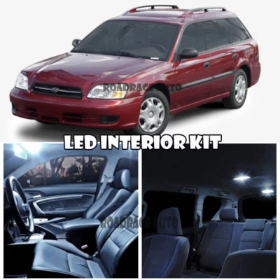 Kit completo de lâmpada de xenônio branca LED interior para 94-03 Subaru Legacy Outback 6 peças - Imagem 1 de 4