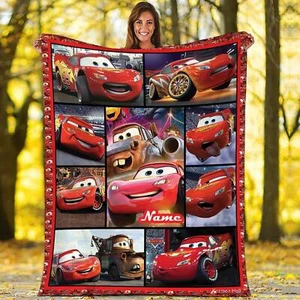 Personalized Lightning Mcqueen Blanket  Lightning Mcqueen Fleece Blanket  Custom - Picture 1 of 2