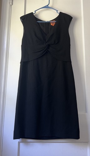 Abito da cocktail Tory Burch nero Twist lana Patrice taglia 6