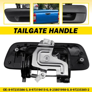 BLACK Tailgate Handle NO Keyhole For Holden Colorado RC Rodeo RA DMAX 2008-2012 - Picture 1 of 10