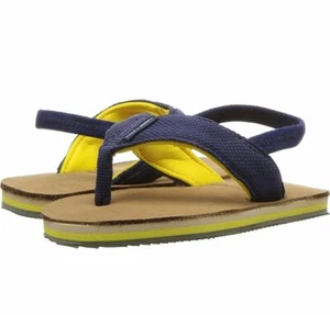 Hari Mari Kid's Scouts Rubber Flip Flops Textile Straps Size 7 Navy Toddler NWT - Picture 1 of 8