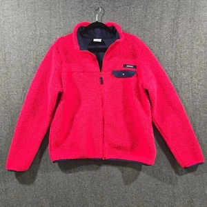 Columbia Sweatshirt Womens Extra Large XL Pink Full Zip Up Sherpa Fleece Ladies - Picture 1 of 10