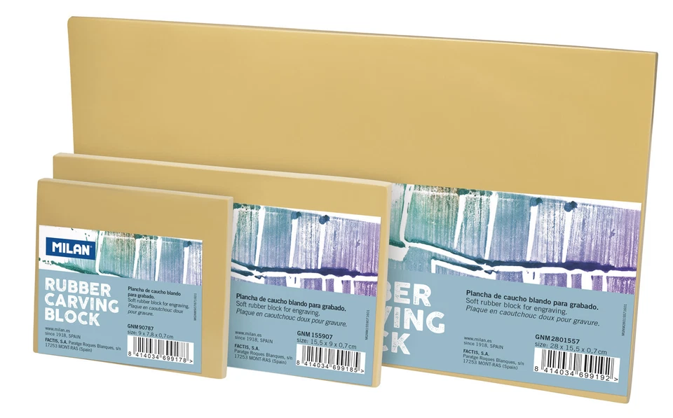 Plate Engraving Rubber Carving Block Little 9 x 7,8 X 0,7 CM - Image 1 of 1