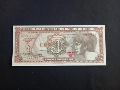 BRAZIL 5 (1961) CRUZEIROS Banknote - Image 1 of 2