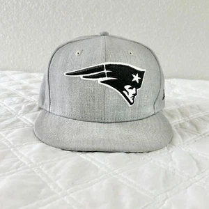 New Era New England Patriots 59FIFTY Grey Fitted Cap Mütze 7 1/2 Schwarz Logo - Bild 1 von 7