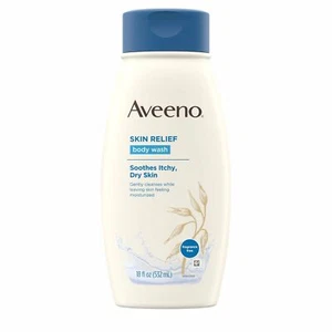 Aveeno Body Wash Skin Relief Soothes Itchy Dry Skin Gently Clean 18oz Pack of 6 - Picture 1 of 3