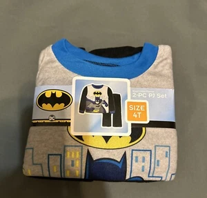 Batman Toddler 4T Pajama Set 2 Piece Long Sleeve And Pants - Picture 1 of 5
