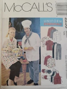 Chef Hat Apron Coat Pants M 38 40 McCalls 2233 Sewing Pattern McCall's Uniform - Picture 1 of 8