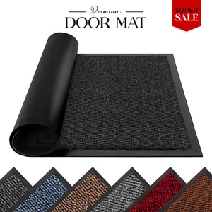 Premium Extra-Large Heavy Duty Rubber Door Mat Non-Slip Indoor Rugs Hall Kitchen - Picture 1 of 47