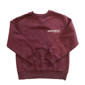 Zara Kids Boys Sweatshirt Imperfectly Perfect Burgundy Red Size 9 - Picture 1 of 6
