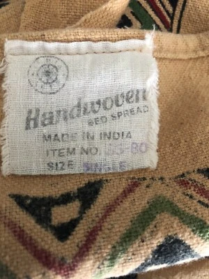 Colcha Colcha Geométrica Vintage Colcha Mantel Tapiz Motivo Hecho en India Foto 1 de 4