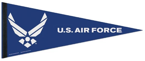 UNITED STATES AIR FORCE Bent-Wings Logo Official Premium Felt PENNANT Cover