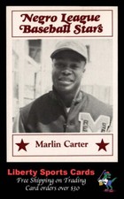 1986 Fritsch Negro League Baseball Stars #50 Marlin Carter Memphis Red Sox