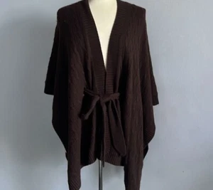 New Ralph Lauren Black Label Cable Knit Cashmere Belted Open Cardigan XS/S (M) - Picture 1 of 5