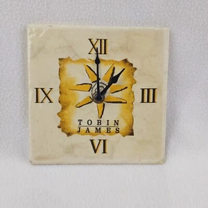 Tobin James Cellars Tile Clock Battery Operated 6x6 - Picture 1 of 5