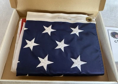 Vtg 2005 US FLAG Flown Over CAMP DELTA QUANTANAMO BAY CUBA 3' x 5' in Box w/ COA - Image 1 of 4