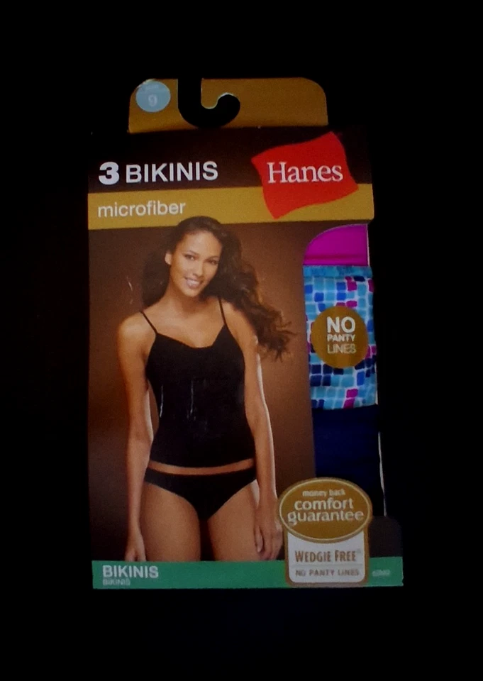 3 Bragas BIKINI HANES Microfibra Mujer Talla 9 2X XXL Elige ~ COLORES ~ NUEVAS CON ETIQUETAS Foto 1 de 1