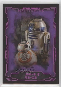 2016 Topps Star Wars Masterwork Lightsaber Purple 16/25 BB-8 & R2-D2 #68 1j8 - Picture 1 of 3