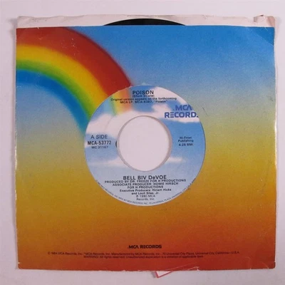 R&B Hip Hop 45 BEL BIV DEVOE Poison MCA with jukebox tag HEAR d - Image 1 of 2